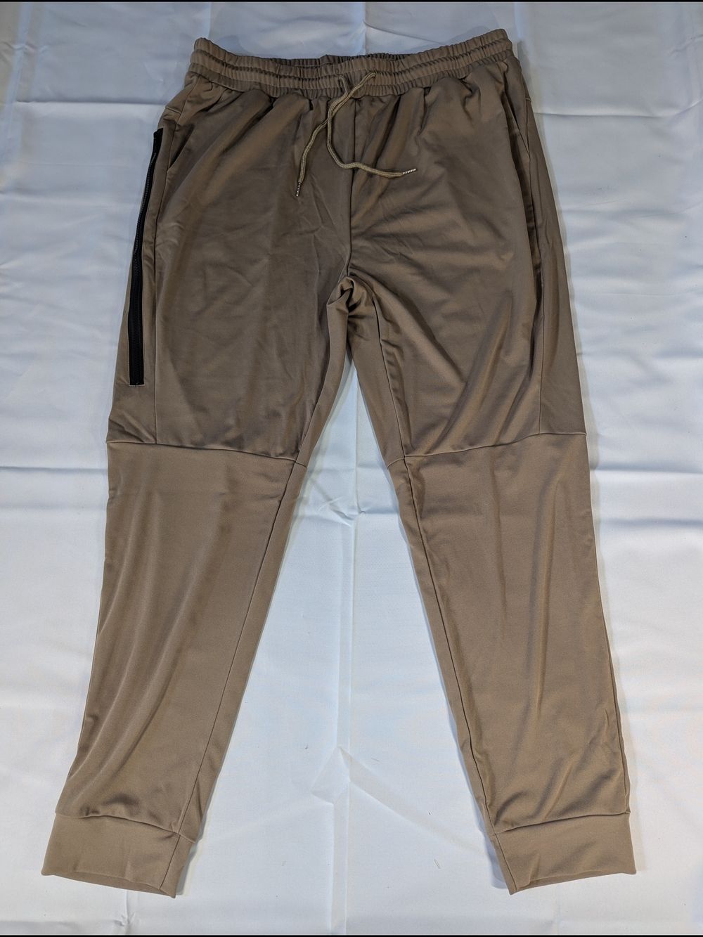 Men's Taupe Jogger Pants - Breathable Casual Fit - Two Pairs